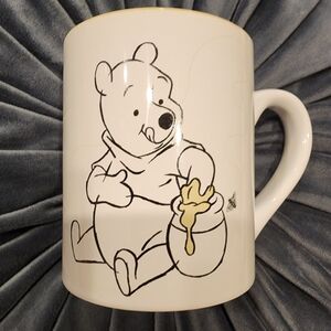 Disney Winnie the Pooh Mug with Gold Rim